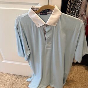 Casual Sky Blue Polo with White Collar